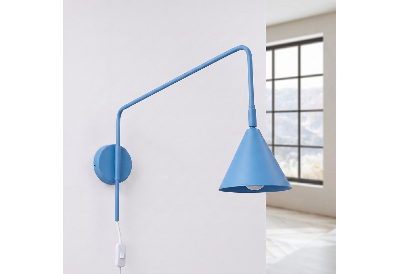 SOLLUX lighting Wandleuchte Wandleuchte NOX hellblau, Nicht enthalten Bild 3