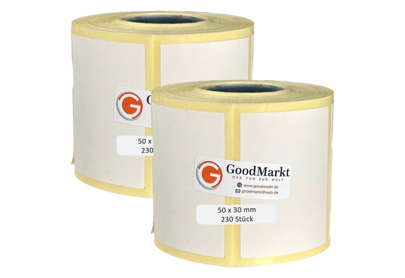 GoodMarkt Etiketten Thermo Etiketten 50 x 30 mm Selbstklebend auf Rolle, 230 Etiketten, Adressetiketten Haushaltsetiketten Bedruckbar Aufkleber für Büro Küche Bild 4