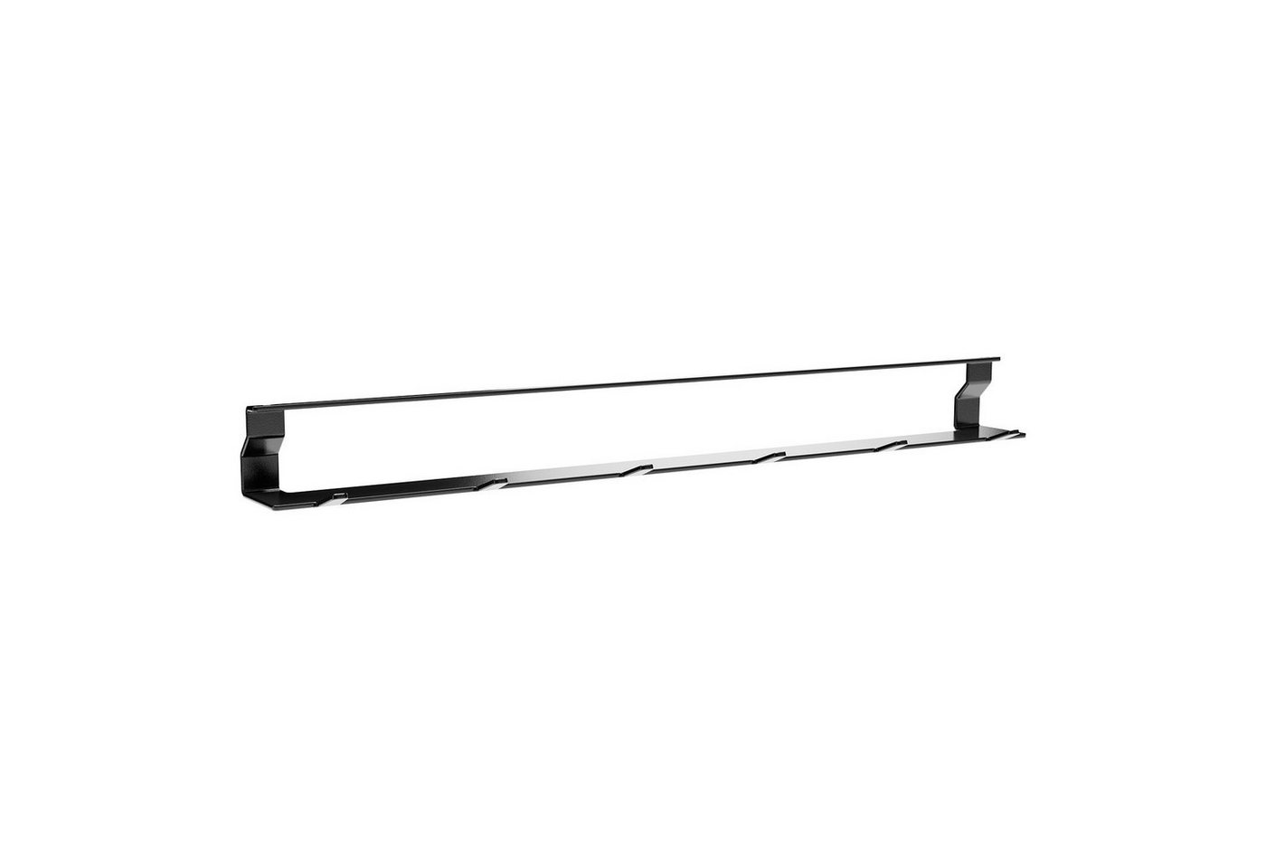 Kesseböhmer Küchenrückwand Linero Style Relingsystem für die Küche - versch. Elemente, (1-tlg), 6er Hakenleiste in schwarz zum Einhängen