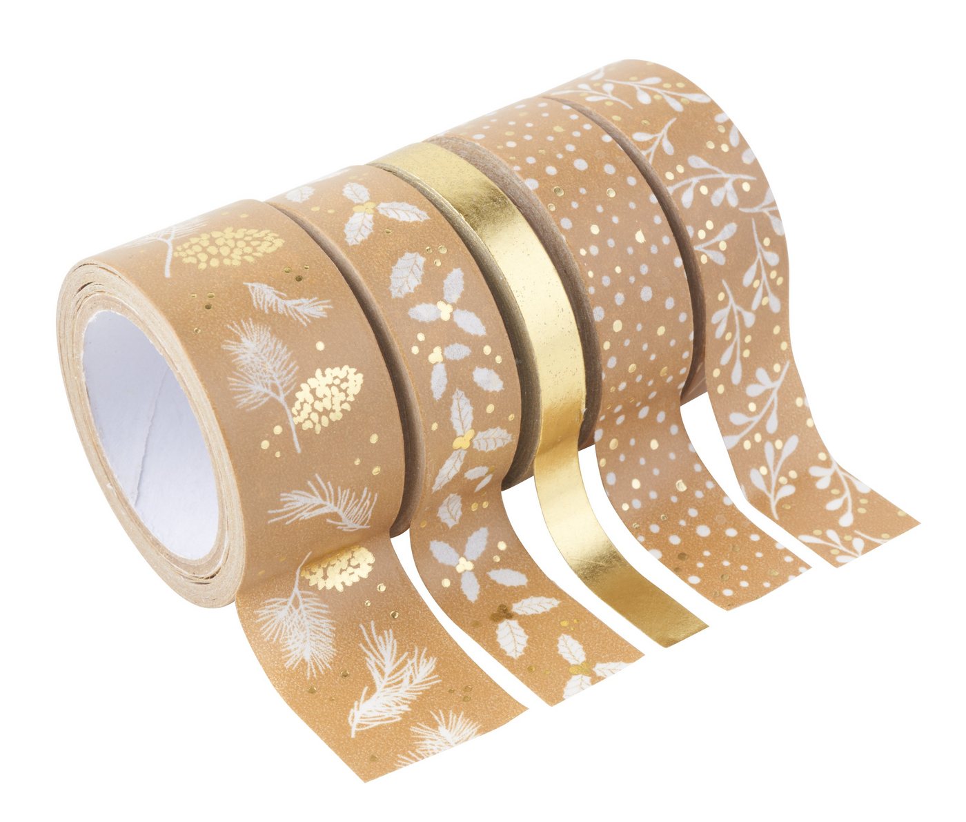 Heyda Bastelband Natur Mix, 5er-Set
