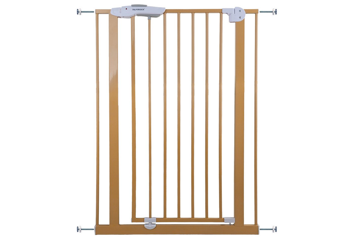 RAMROXX Treppenschutzgitter 75-85cm Türgitter Beige RAMROXX Kindersicherung 110cm Hoch
