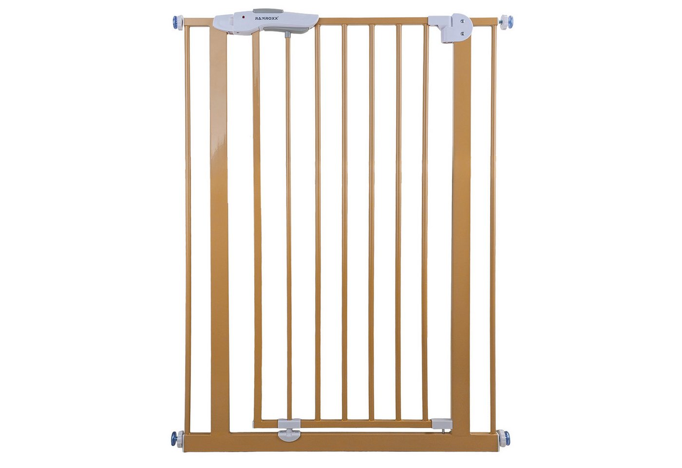 RAMROXX Treppenschutzgitter 75-85cm Türgitter Beige RAMROXX Kindersicherung 110cm Hoch Bild 4