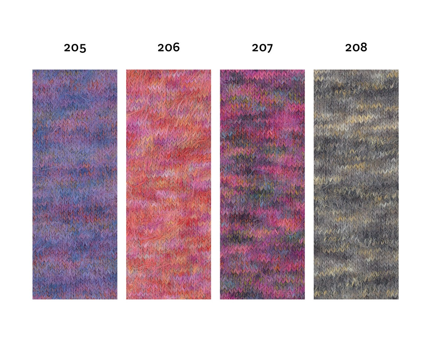 LANA GROSSA BASTA STAMPA Flauschiges Effektgarn mit Franseneffekt und Farbprint Häkelwolle, 100 m (Garn im Fake Fur Look, locker verzwirnt aus einem Franseneffekt und feinen Merinofasern, Mehrfarbige Optik für lebendige Statement-Strickstücke), 50 g Bild 3
