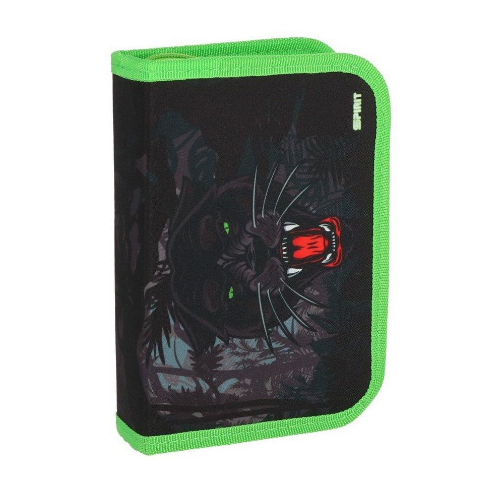 Spirit Federmäppchen Schüler-Etui Wild Panther 28 teilig 1-Zipper Mäppchen