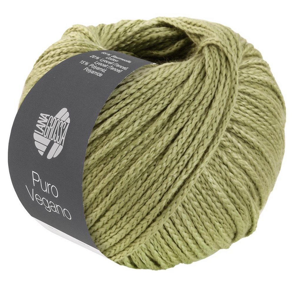 LANA GROSSA Puro Vegano 0030 lindgrün Häkelwolle, 90 m