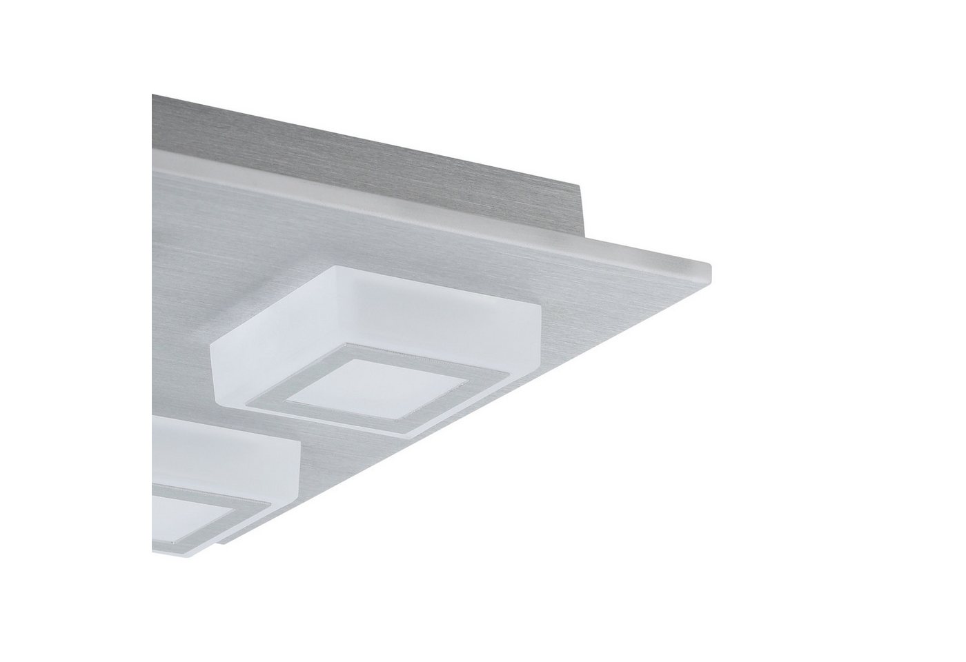 EGLO LED Deckenleuchte Masiano, Leuchtmittel inklusive, Deckenlampe Deckenleuchte Alu in alu-gebürstet Kunststoff in satiniert