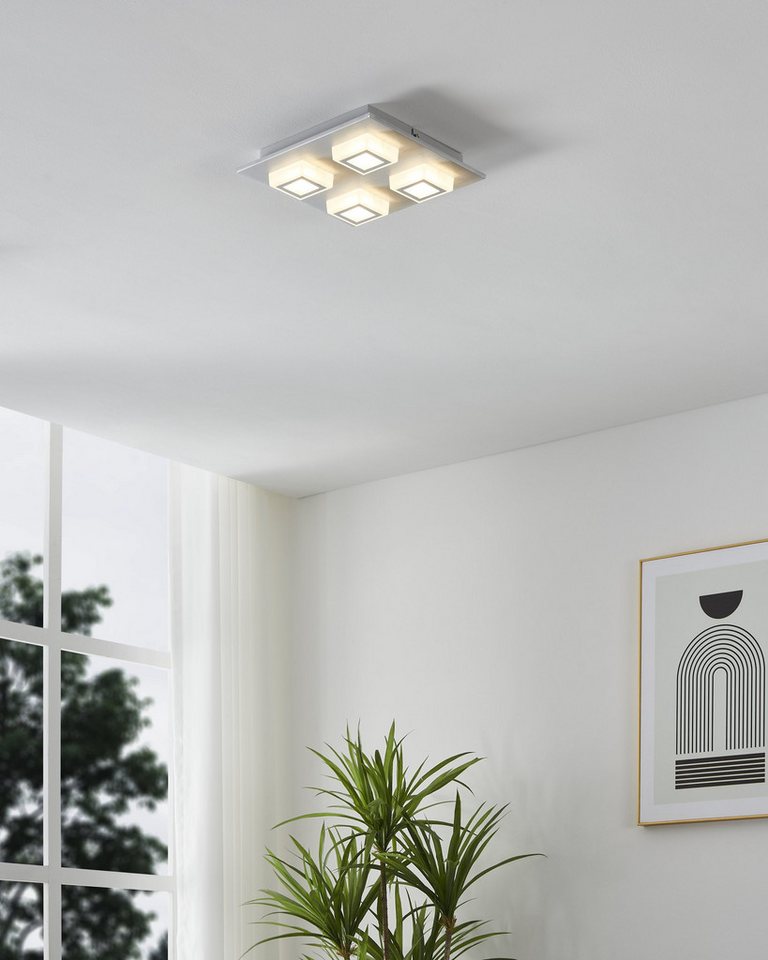EGLO LED Deckenleuchte Masiano, Leuchtmittel inklusive, Deckenlampe Deckenleuchte Alu in alu-gebürstet Kunststoff in satiniert Bild 2