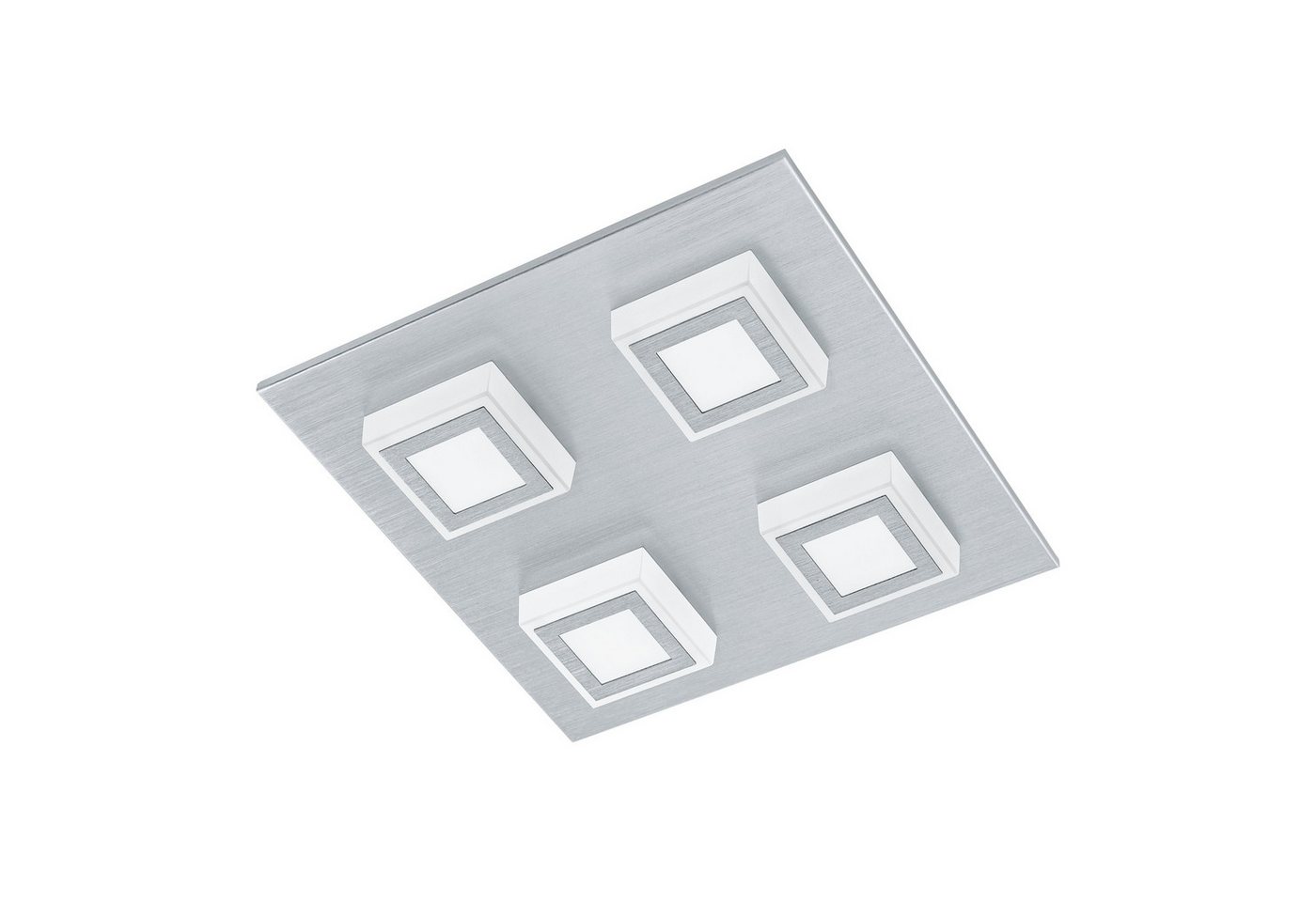 EGLO LED Deckenleuchte Masiano, Leuchtmittel inklusive, Deckenlampe Deckenleuchte Alu in alu-gebürstet Kunststoff in satiniert Bild 5