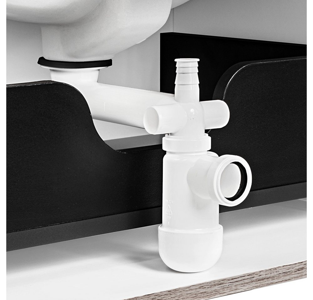 Lomadox Ablaufgarnitur SIPHON-56 Siphon für eingelassene Waschbecken, Pupup-Ventil gold Bild 3
