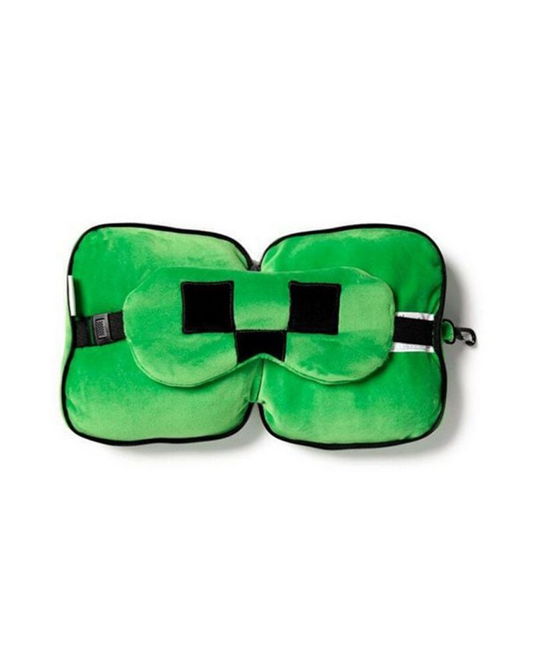 Minecraft Zierkissen Minecraft Relaxeazzz Creeper Reisekopfkissen mit Augenmaske Bild 3