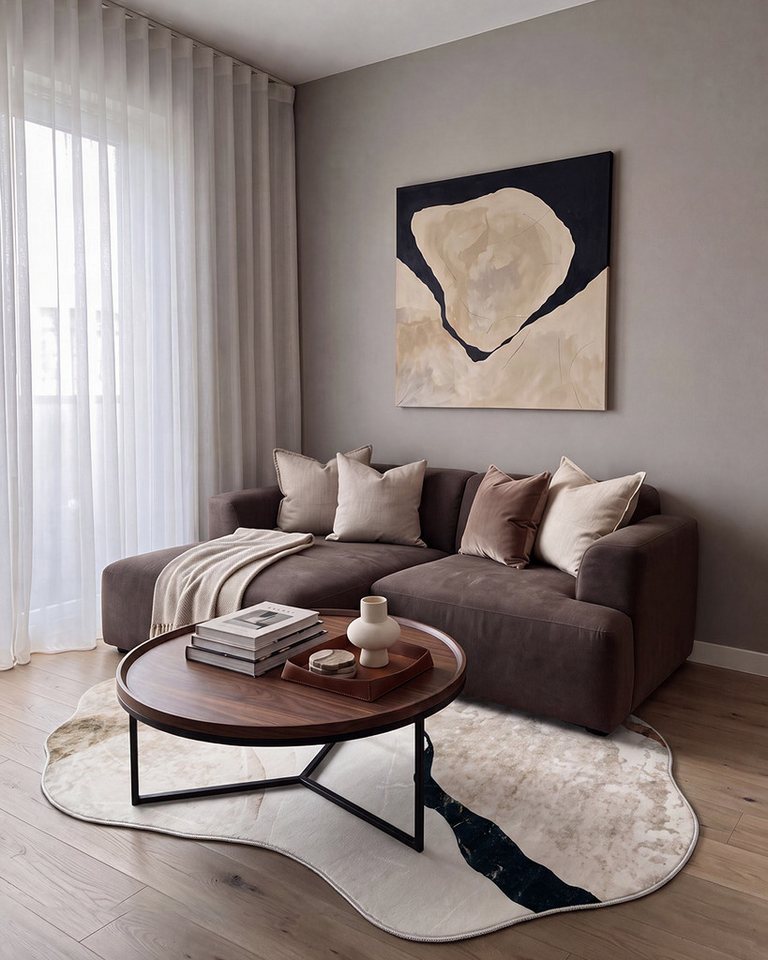 Mazovia Designteppich Designteppich Modern Abstrakt Wohnzimmer, Esszimmer, Schlafzimmer, 120 x 160 cm, Fußbodenheizung Bild 2