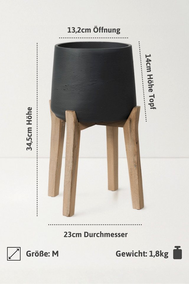 finestgreen Pflanzkübel Patt Feet High, Frostfest & UV-beständig – für Innen- und Außenbereich Bild 2