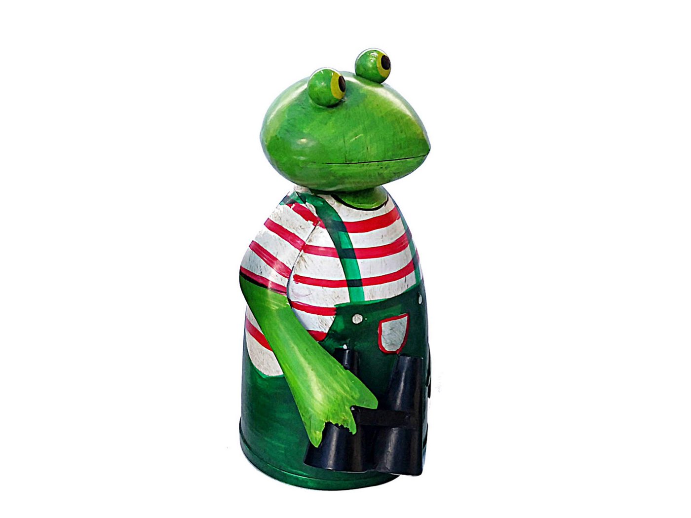 Paulslandhaus Gartenfigur Zaunhocker FROSCH mit FERNGLAS Pfostenhocker Spanner - Voyeurfrosch Bild 2