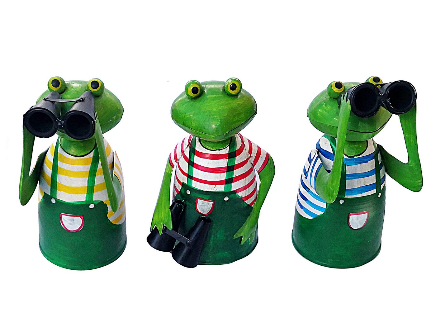 Paulslandhaus Gartenfigur Zaunhocker FROSCH mit FERNGLAS Pfostenhocker Spanner - Voyeurfrosch Bild 4