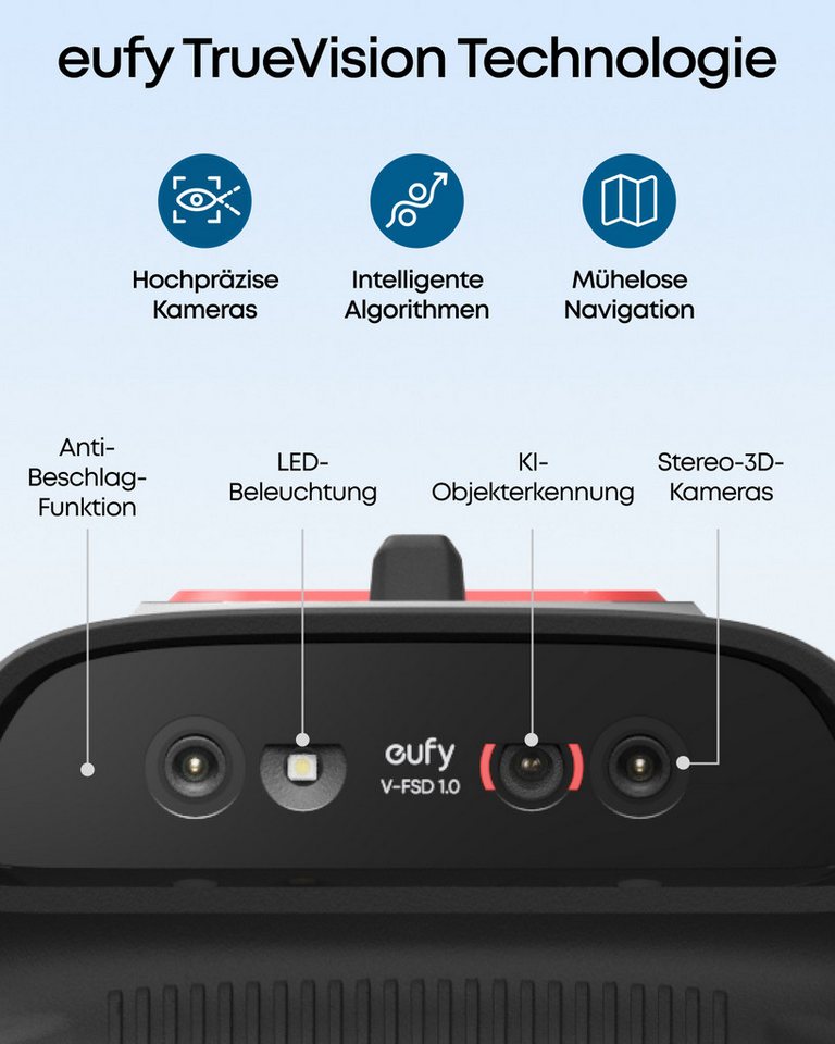 Anker eufy Rasenmähroboter C15 ohne Begrenzungskabel, bis 500 m² Rasenfläche, (Packung), ohne RTK, Auto-Kartierung, intelligente Navigation, präzises Randmähen