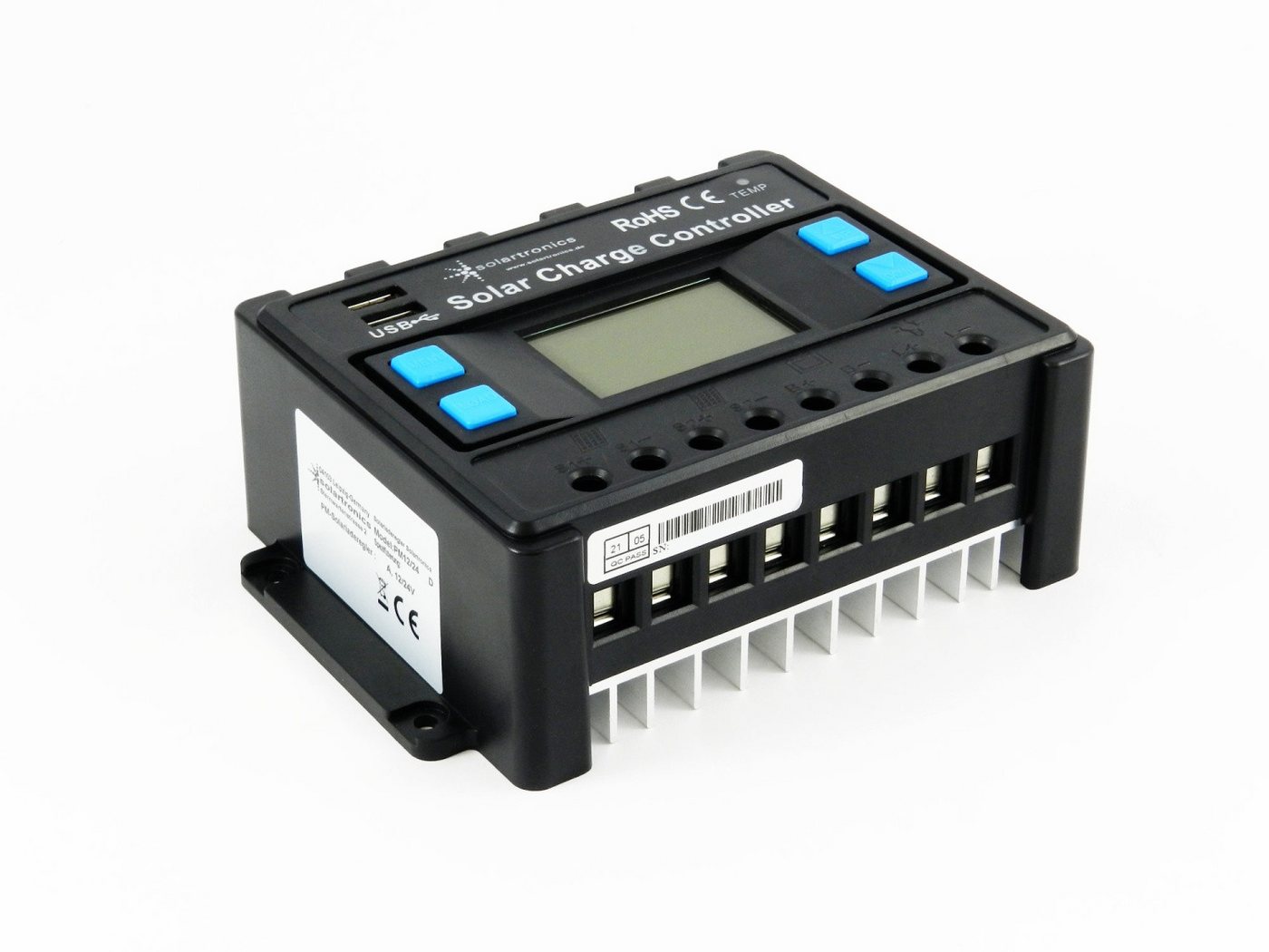 solartronics Solarmodul 10A - 40A Laderegler Solar 12V 24V, PWM Solarladeregler, LCD Anzeige Bild 5