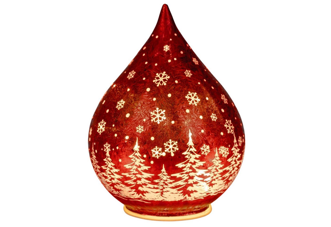 formano LED Dekolicht LED Deko-Tropfen Weihnachten 21 cm Frosty-Rot mit Timer 6h/18h, LED fest integriert Bild 3