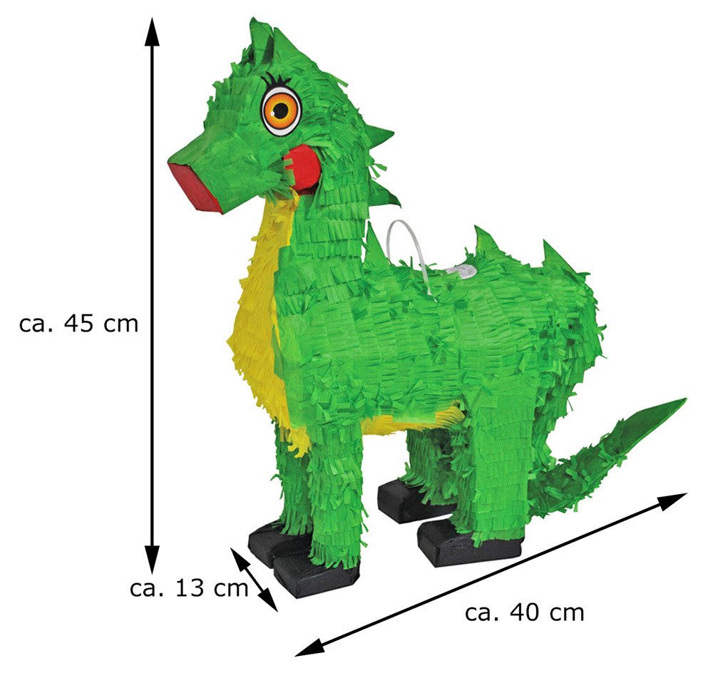 Funny Fashion Pinata Pinata 'Grüner Drache', 45x18x48cm Bild 3