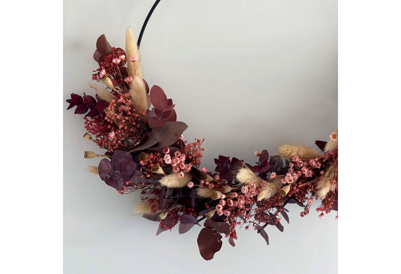 LYKKE & You Dekokranz Natürlicher Hingucker: Trockenblumenkranz mit Mohn und Broom Bloom Bild 2
