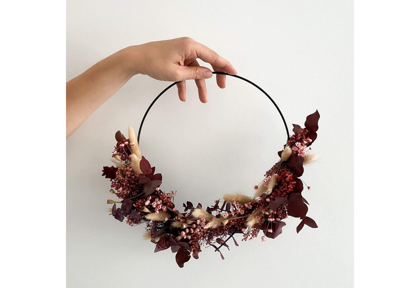 LYKKE & You Dekokranz Natürlicher Hingucker: Trockenblumenkranz mit Mohn und Broom Bloom Bild 5