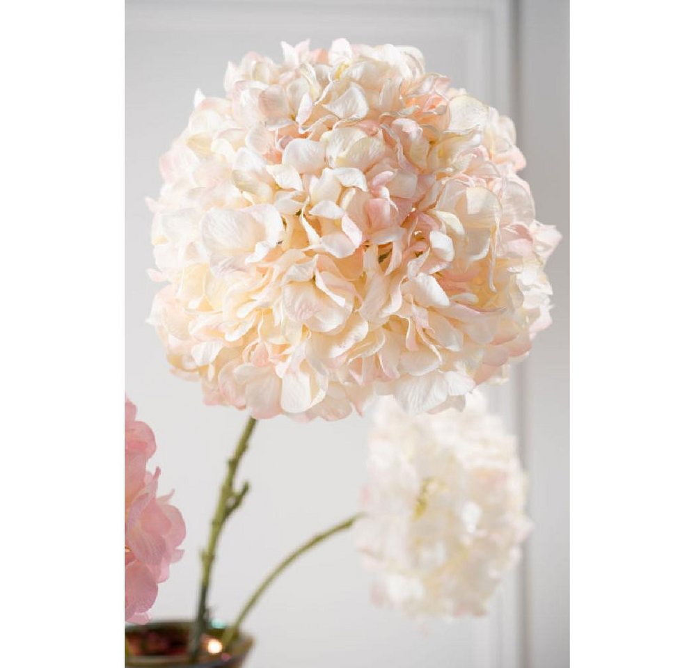 Künstliche Zimmerpflanze Seidenblume Hortensie Hydrangea Rosa Hell (83cm), SILK-KA