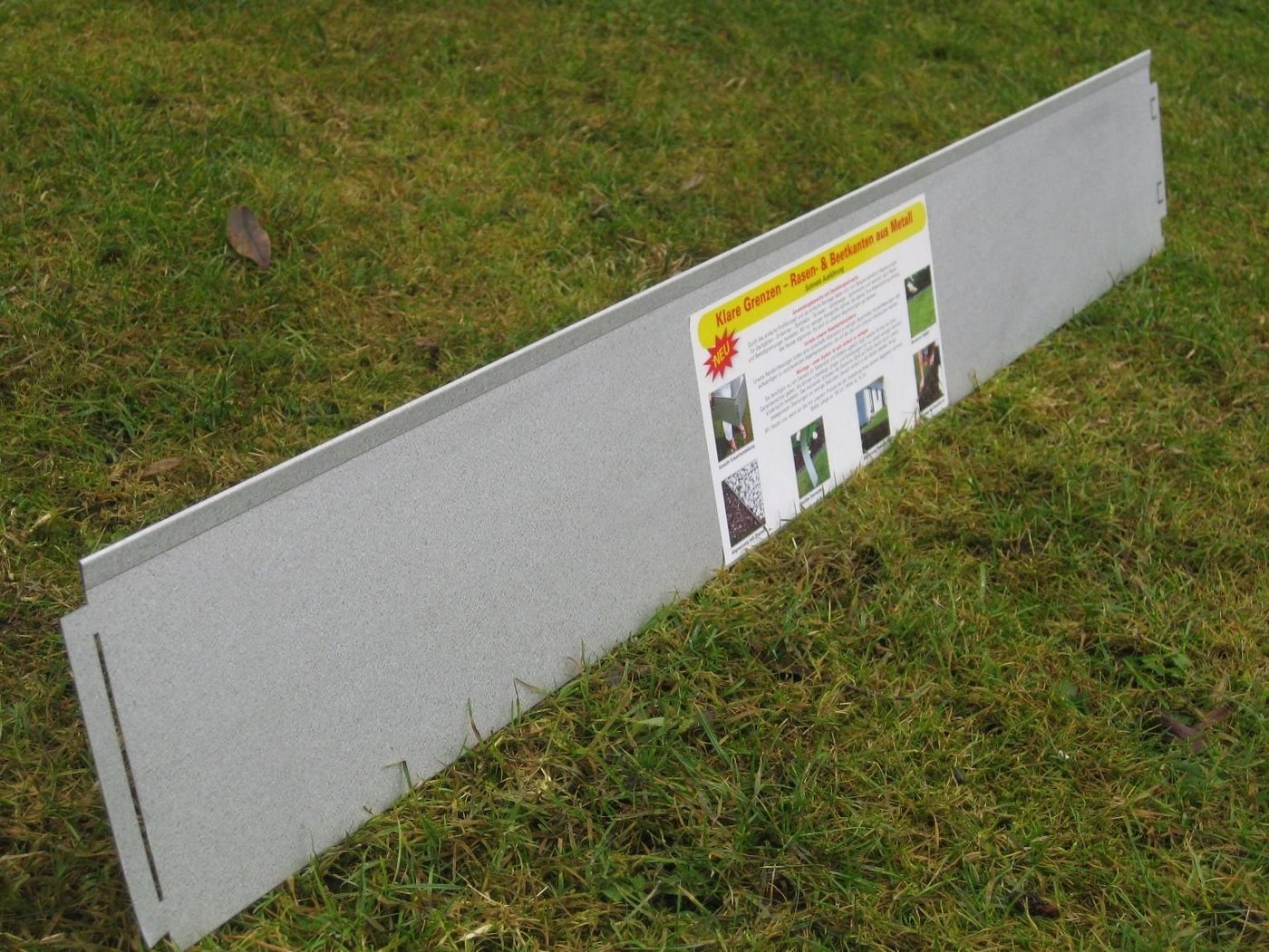 IRKA Rasenkante Rasenkante schmal "Klick-Fix" Alu-Zink 100 x 0,06 cm - Höhe: 18 cm