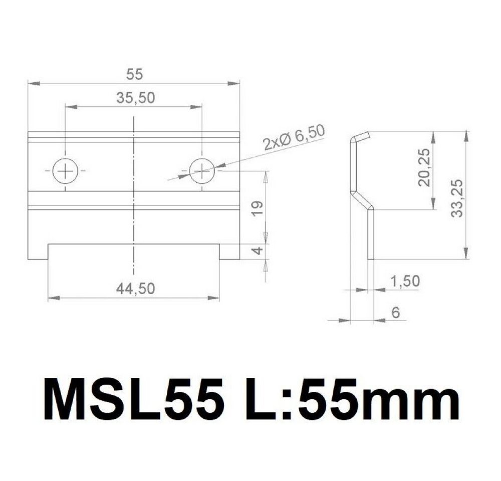 Prima-Online Möbelbeschlag Hängeschrank Aufhängeschiene Stahlschiene Montageschiene Wandhaken (10 St) Bild 3