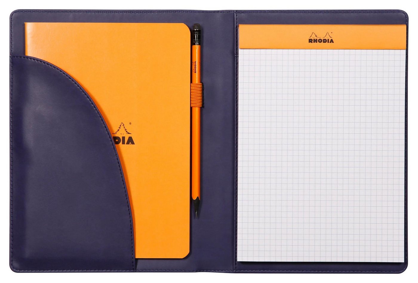 Rhodia Organisationsmappe Mappe Block oder Notizheft A5 N16 17,5x23,5cm Mitternachtsblau 216005C, Mappe für Block/Notizheft Bild 3