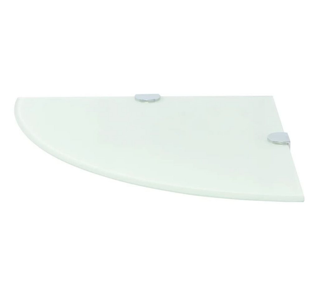 furnicato Wandregal Wand-Eckregal 25 x 25 cm Weiß, 2-tlg., Belastbares Glaseckregal mit 15kg Tragkraft für dein Badezimmer Bild 2