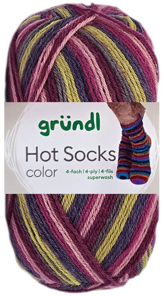 Gründl 50 Gramm Gründl Hot Socks Color 4-fach Häkelwolle