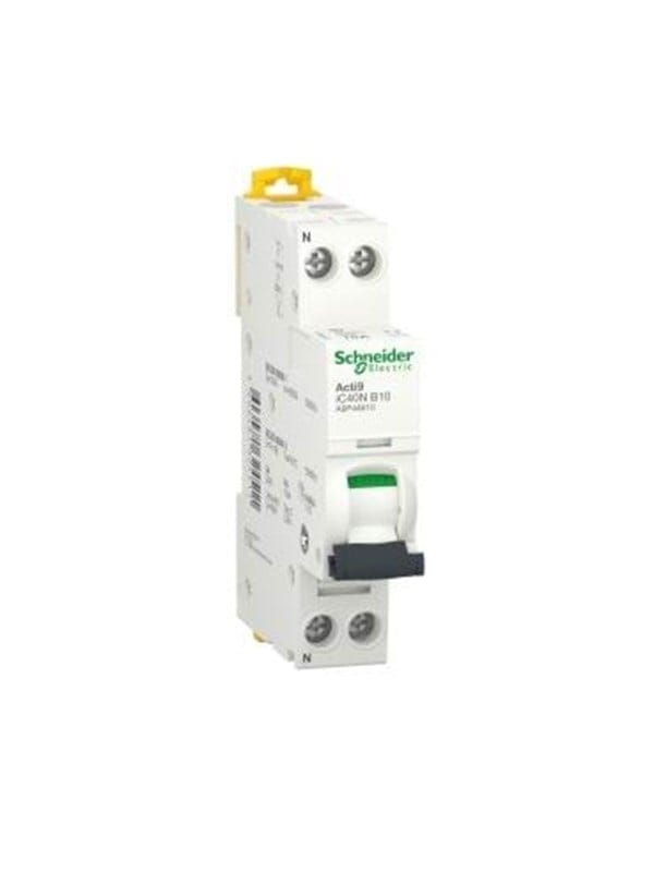 Schneider Electric Circuit breaker iC40N 1 Pole + Zero B characteristic 10A 6/10kA breaking capacity Icu