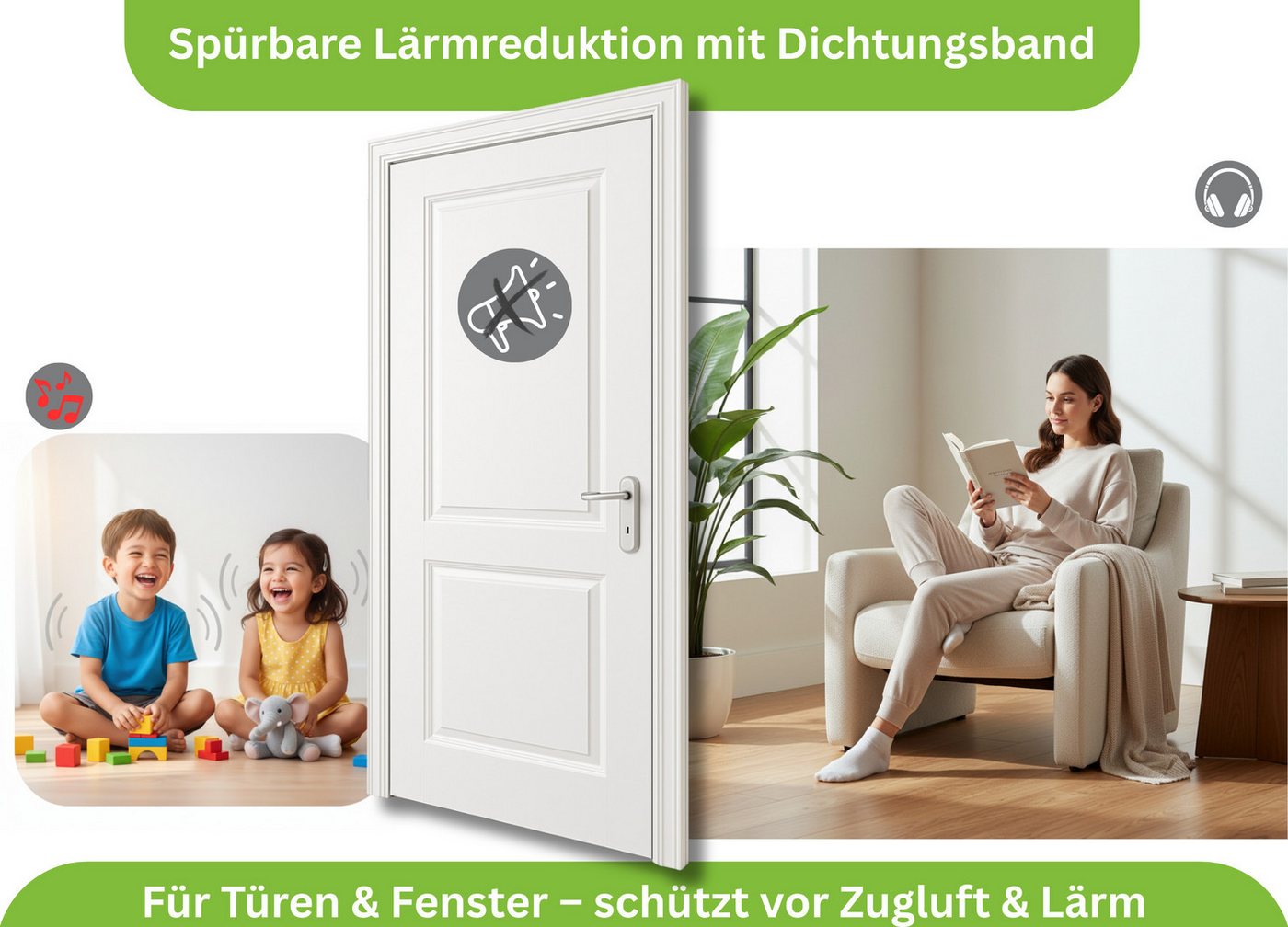 varivendo Verlegeband Zugluftdichtung selbstklebend Schwarz 20m / 2 Rollen Fenster Tür (Rollen, 2-St., Zugluftdichtung) Zugluftdichtung Fensterdichtung Türdichtung schaumstoffdichtung Bild 2