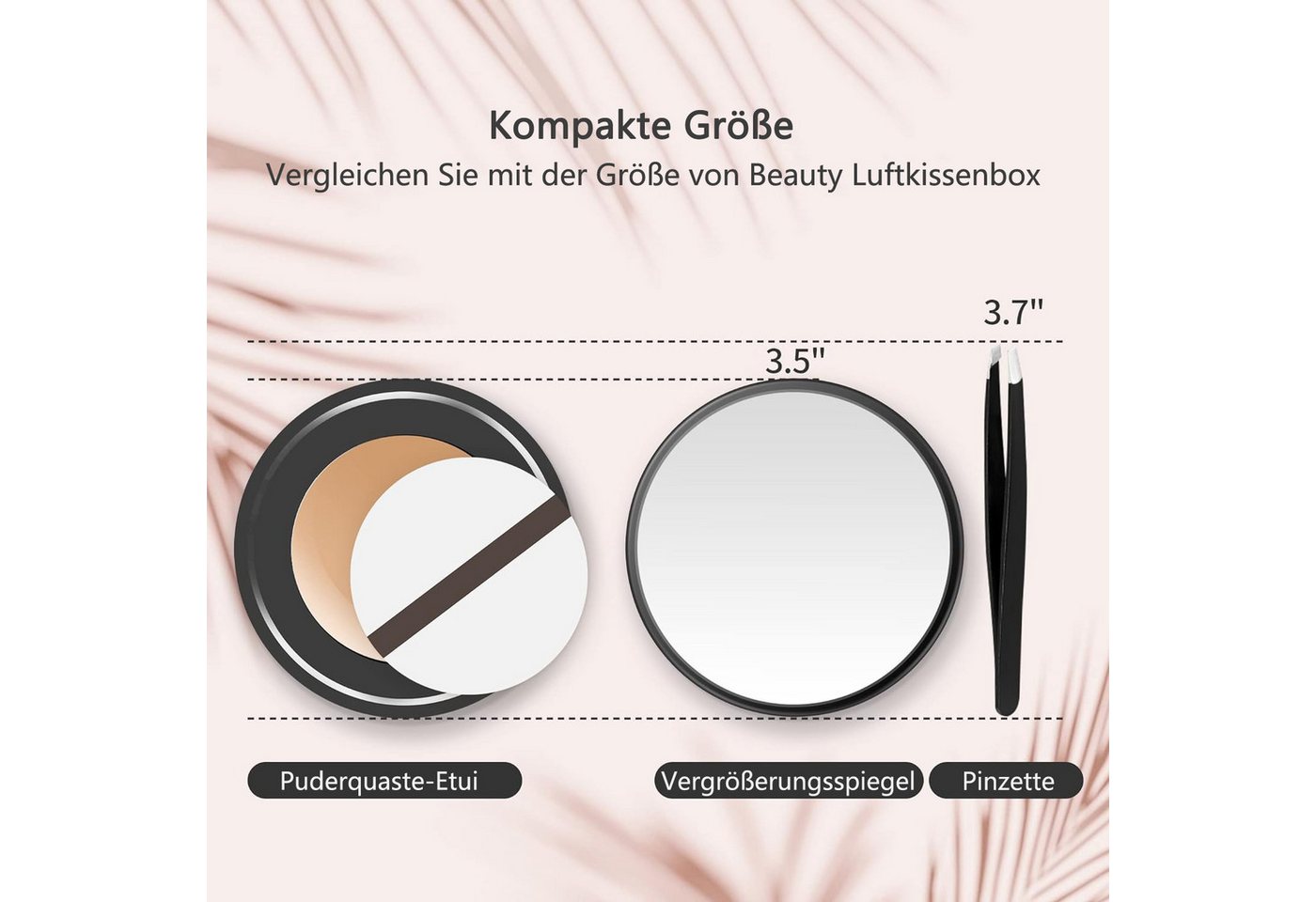 Coonoor Kosmetikspiegel Schminkspiegel 20 und 30 Fach Vergrößerung Spiegel Schminkspiegel, Kleiner Vergrößerungsspiegel mit Saugnapf und Pinzette Bild 3