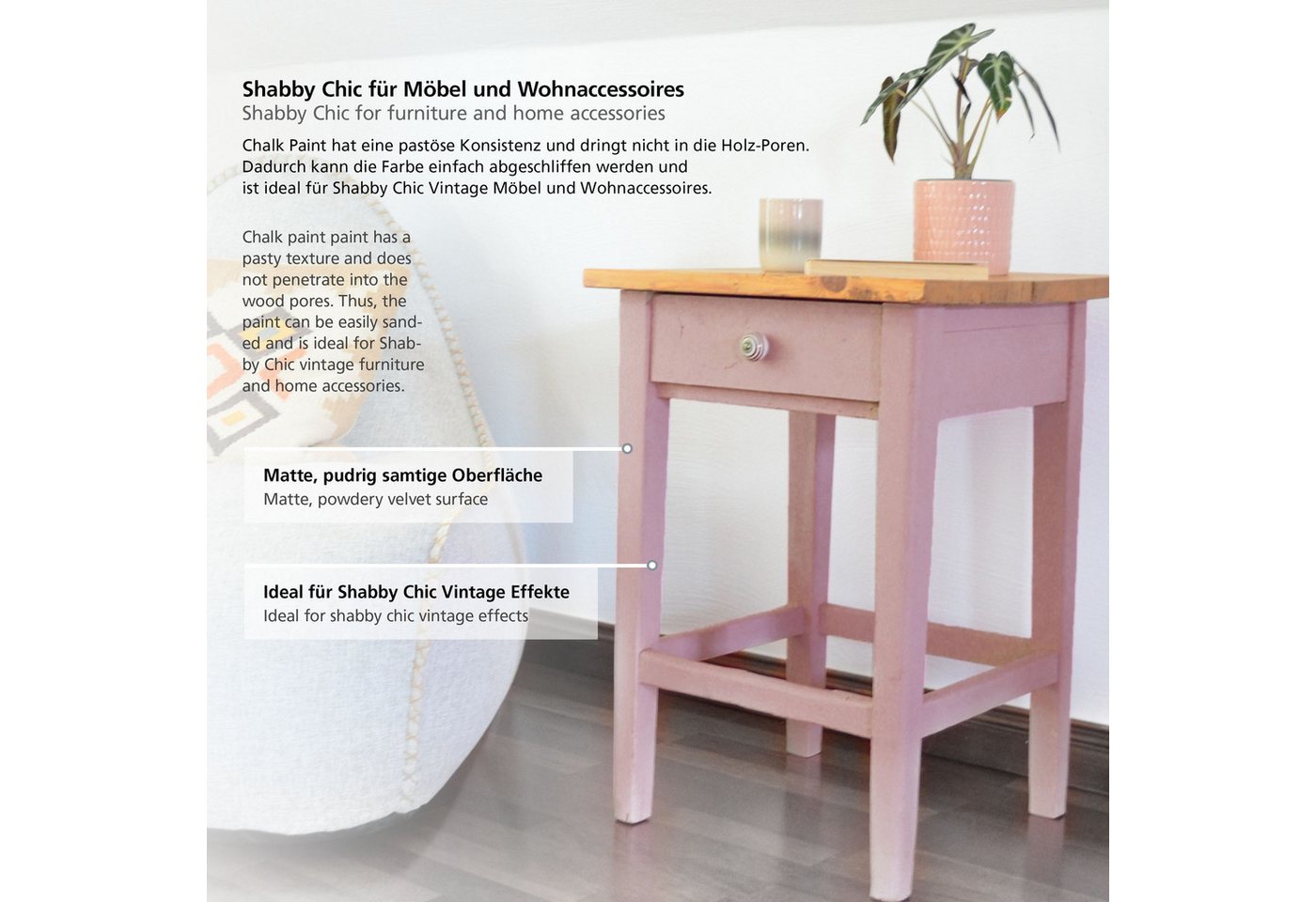 Viva Decor Kreidefarbe ViVA DECOR Chalk Paint - Kreidefarbe 250 ml - Lavender Mood Bild 2