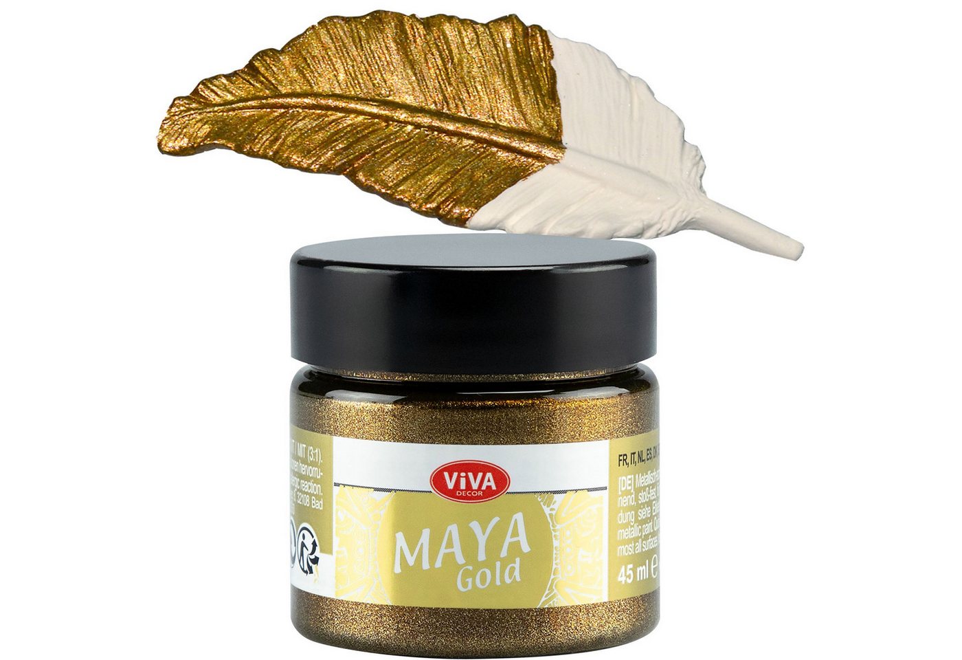 Viva Decor Acrylfarbe ViVA DECOR Maya Gold 45ml - Bronze Bild 3