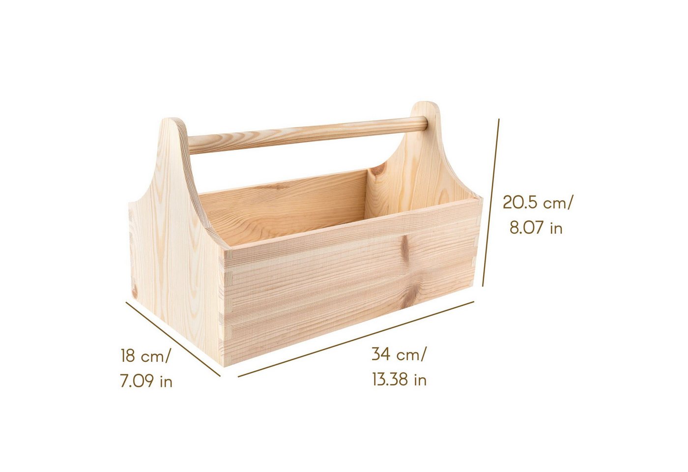 Creative Deco Werkzeugkoffer Werkzeugkasten aus Holz 34 x 18 x 20,5 cm Toolbox Bild 5