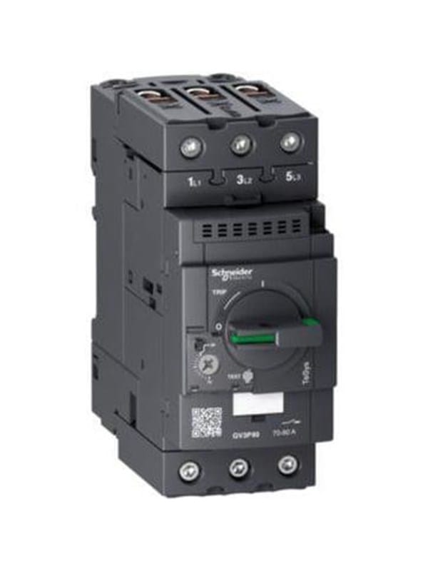 Schneider Electric TeSys GV3 motor protection 3P 70-80a thermal/magnetic disconnection relay for din-rail mounting and with everl