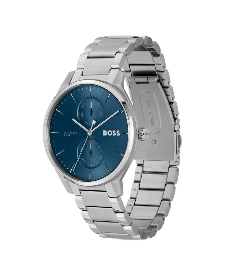 BOSS Multifunktionsuhr TYLER 1514106, Quarzuhr, Armbanduhr, Herrenuhr, Edelstahlarmband, analog Bild 2