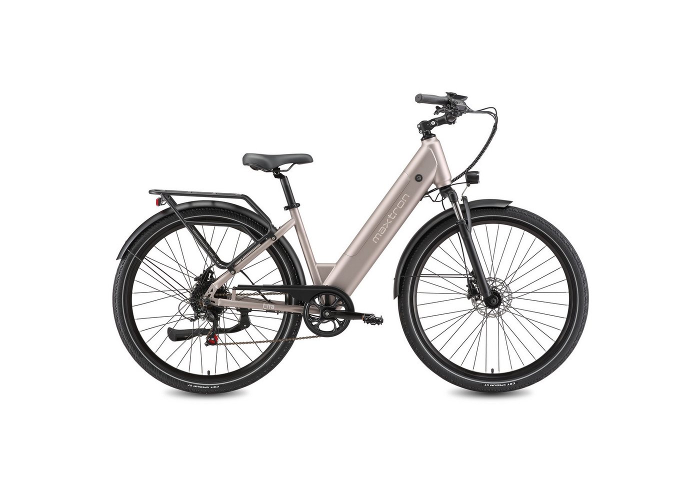Maxtron E-Bike ATB Maxtron Lira 28" City-E-Bike, 7 Gang Shimano, Kettenschaltung, Heckmotor, 720 Wh, (mit integr. Akku), Elektrofahrrad für Alltag und Einkauf
