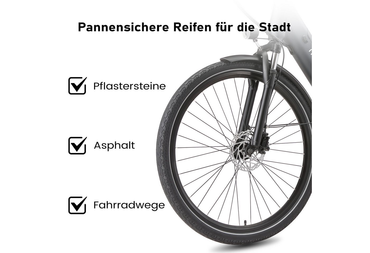 Maxtron E-Bike ATB Maxtron Lira 28" City-E-Bike, 7 Gang Shimano, Kettenschaltung, Heckmotor, 720 Wh, (mit integr. Akku), Elektrofahrrad für Alltag und Einkauf Bild 4