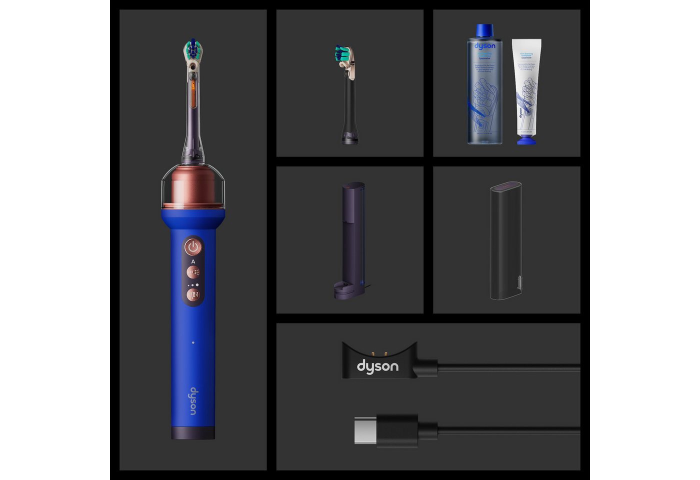 DYSON Elektrische Zahnbürste Dyson CameraJet™, Aufsteckbürsten: 2 St., Integrierte Kamera mit Gap Optical Targeting Bild 4