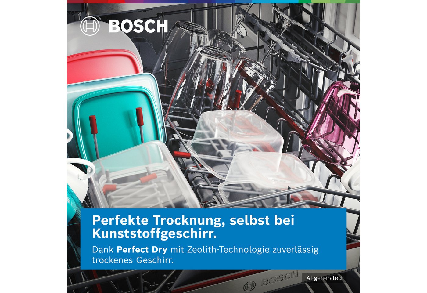 BOSCH vollintegrierbarer Geschirrspüler Serie 8 SBD8YCX04E, 14 Maßgedecke, Extra Clean Zone für hartnäckigen Schmutz und 2x besseres Trocknen Bild 4