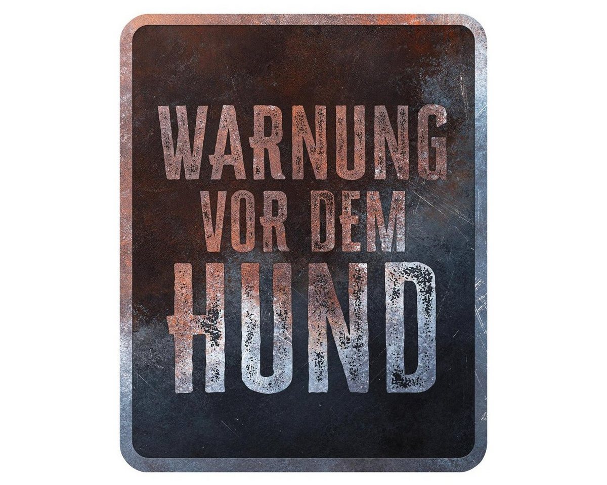 D&D Warnschild Warnschild Square "Warnung vor dem Hund" rostig