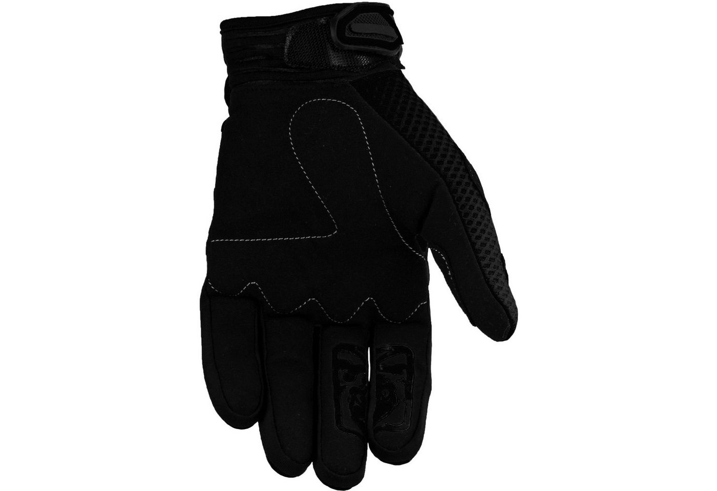 Motorradhandschuhe Faustschlag schwarz Weiteneinstellung