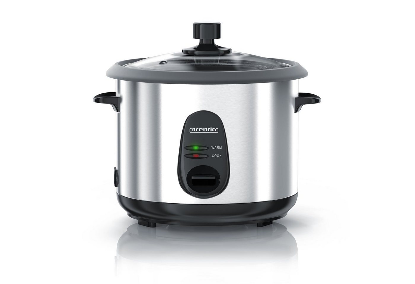 Arendo Reiskocher Reiskocher 1,5 L mit Warmhalte- & Dampfgarfunktion, Alu gebürstet, 500 W, Reiskocher mit automatischer Koch und Wärm Funktion EDO 1,5 Liter Bild 5