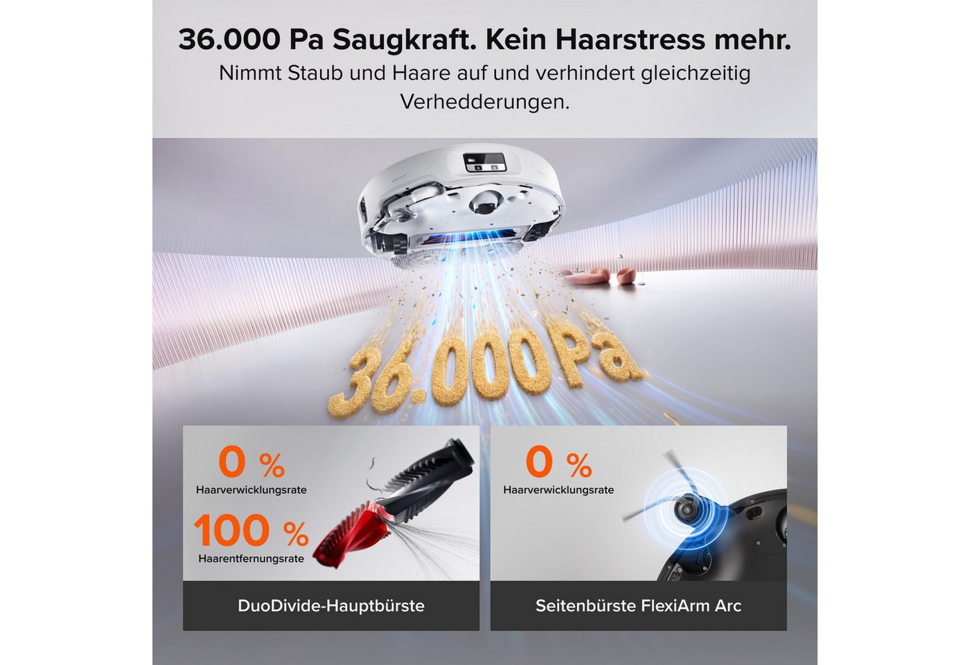 Roborock Saugroboter mit Wischfunktion Roborock Saros 20 Neo, 36.000 Pa Saugkraft Bild 5