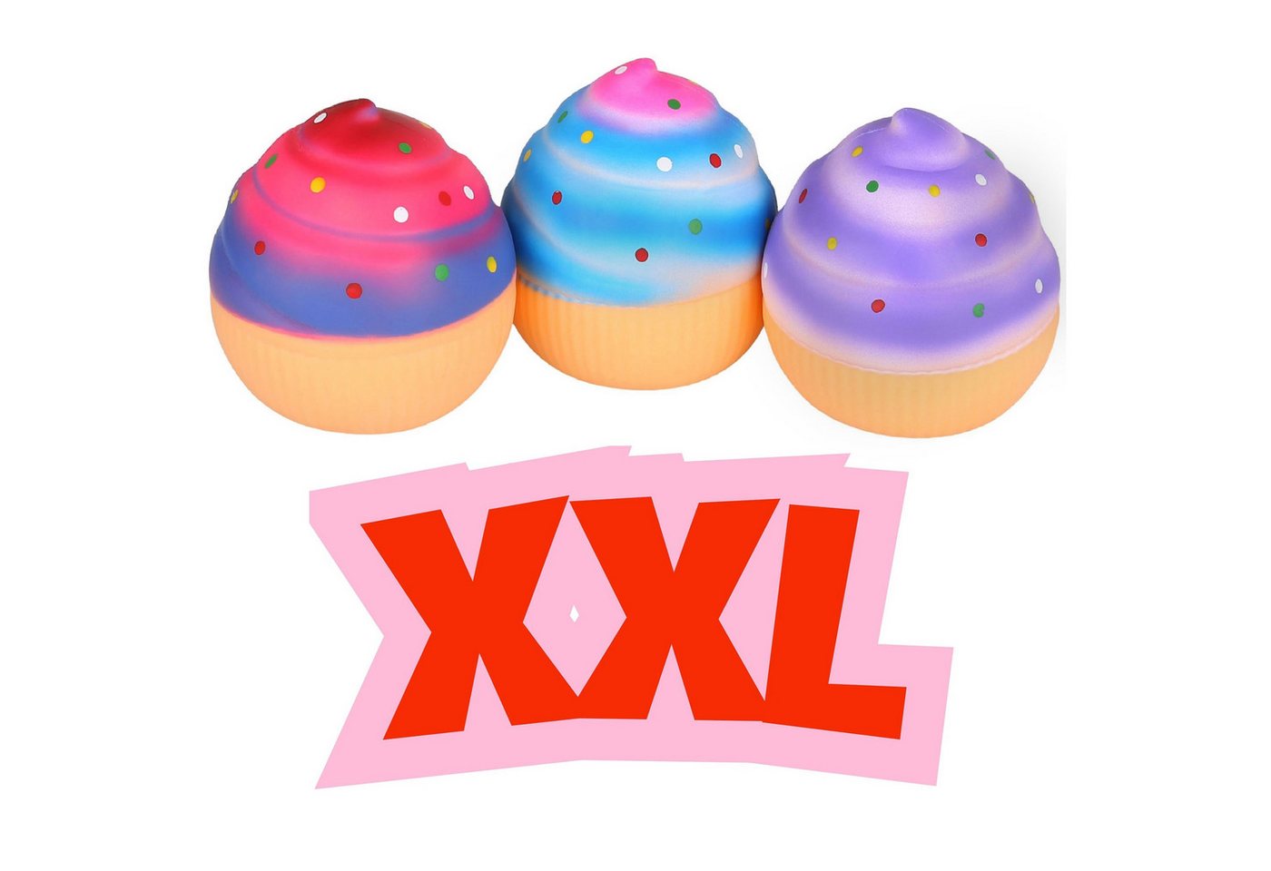 Sarcia.eu Anti-Stress-Ball GROß! Anti-Stress-Knautschball CUPCAKE, SQUISHY Muffin XXL Bild 5