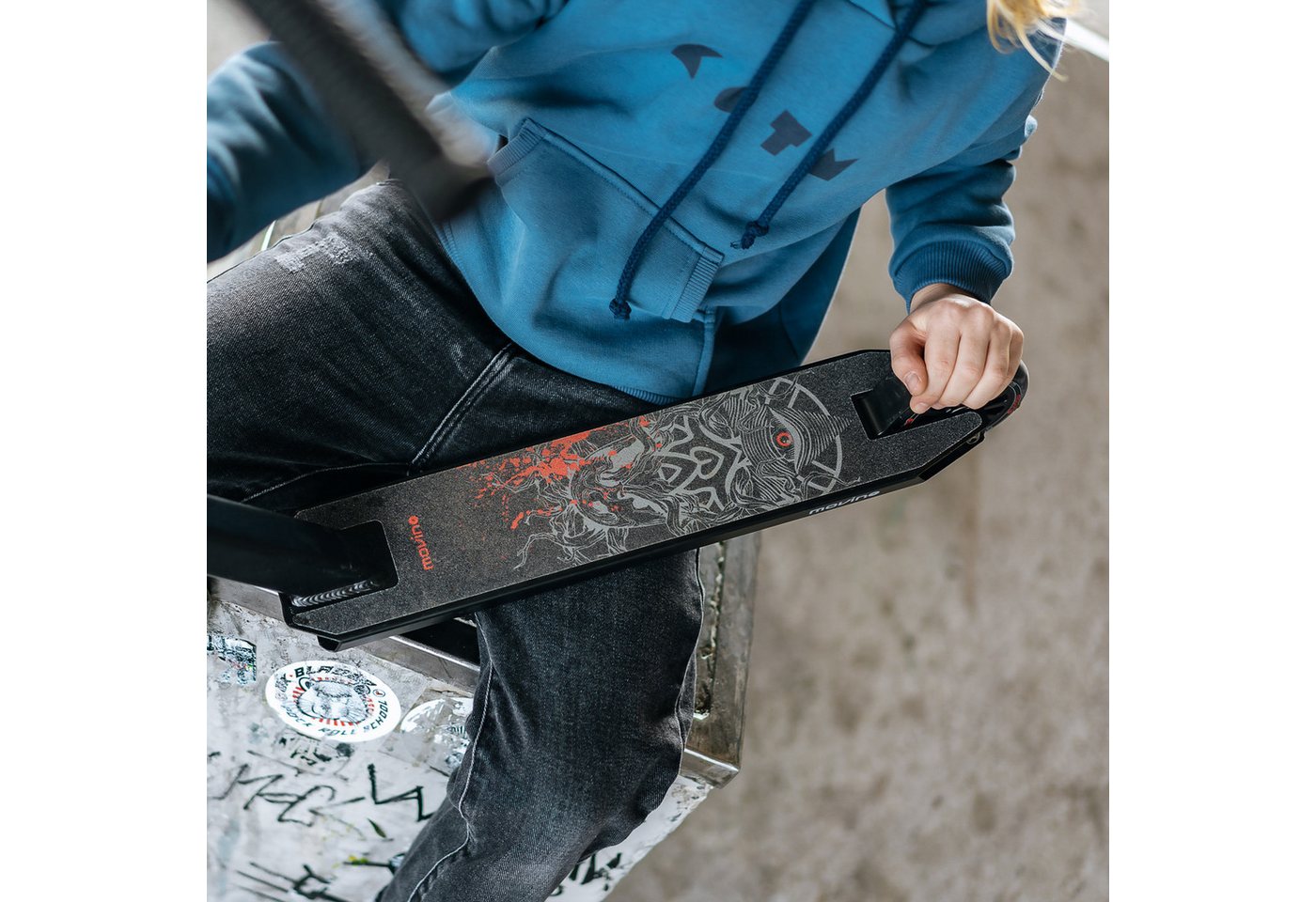 Movino Stuntscooter MOVINO TYRO leicht 2,9 kg 100mm Rollen ABEC9