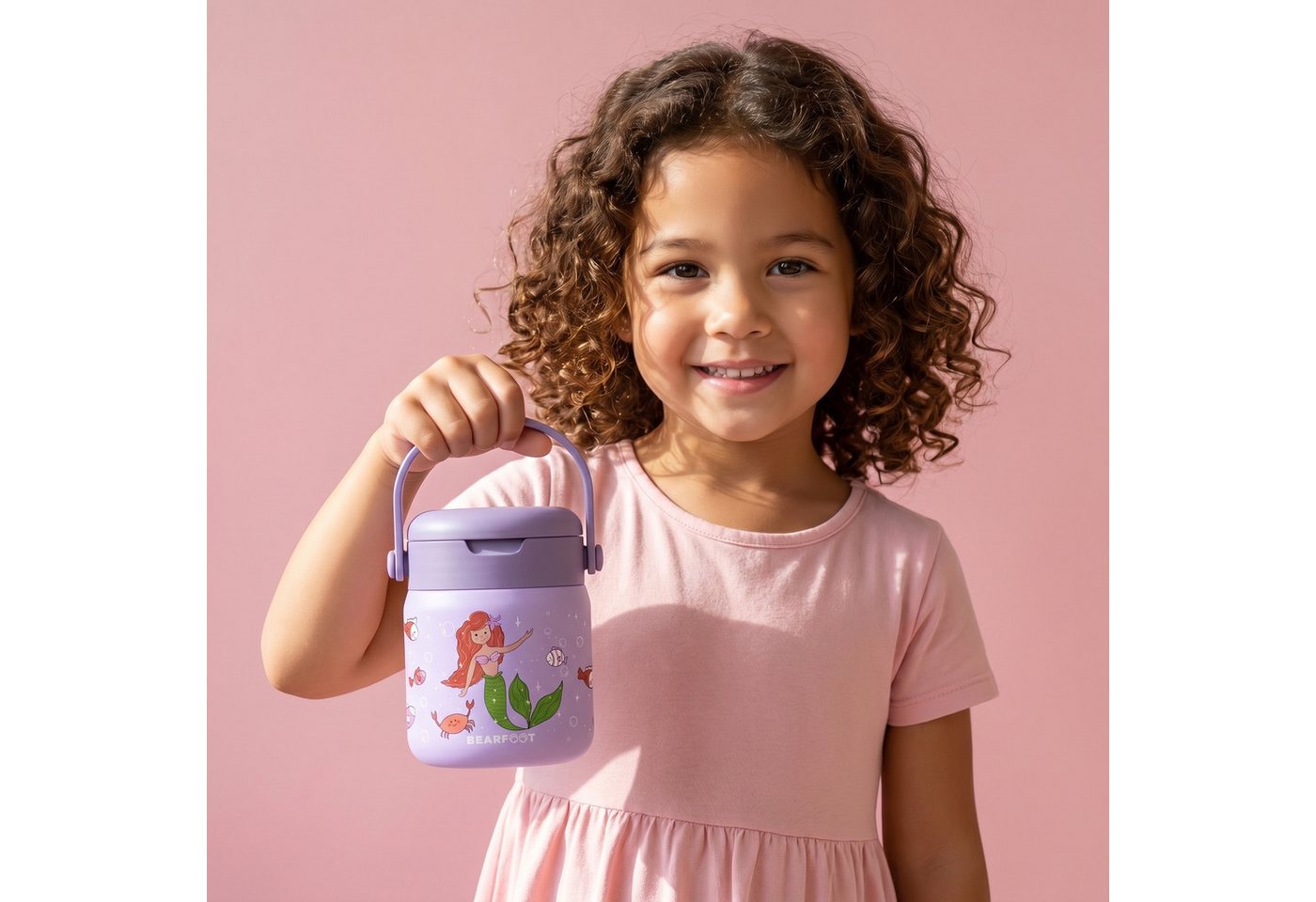 BEARFOOT Trinkflasche Thermobehälter Kinder Edelstahl - Meerjungfrau lila, Thermobehälter, auslaufsicher, Edelstahl, Food jar, BPA-frei Bild 4