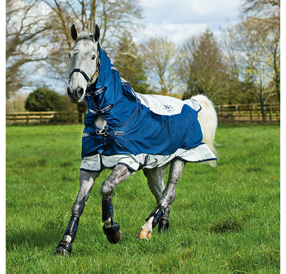 Horseware Pferde-Regendecke Horseware Rambo Summer Series Turnout 0g - Navy/Grey Bild 2
